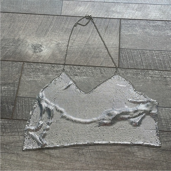 Tilly's WEST OF MELROSE Chain Mail Halter Top Size XS. - Picture 5 of 8